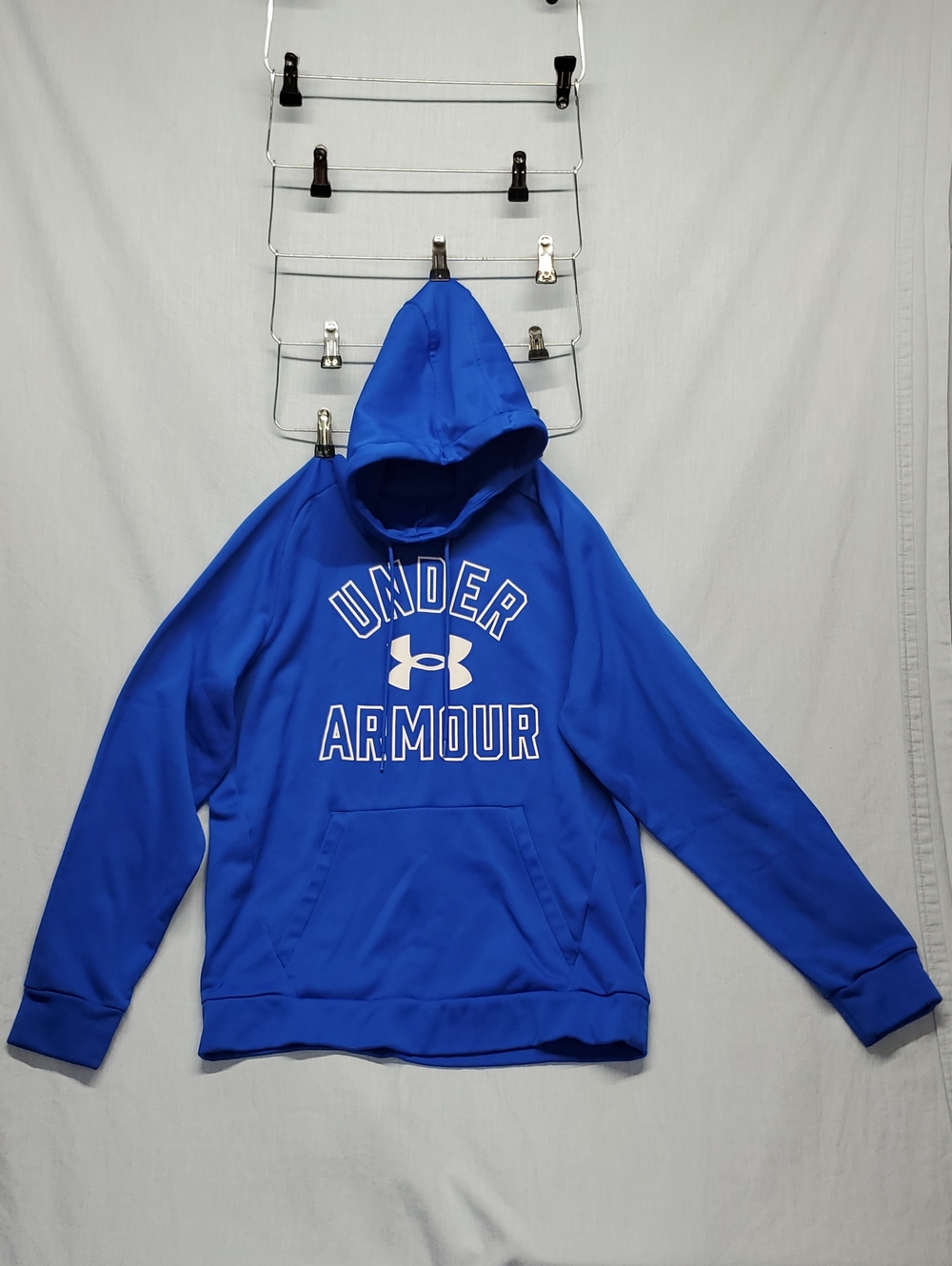 Under Armour Bright Blue Pullover Hoodie with White Logo #383